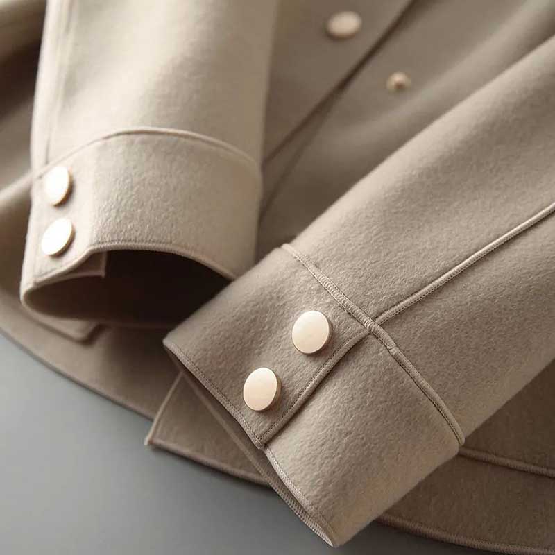 Lapel Short Jacket Women's Spring and Autumn Temperament Casual Loose All-match Woolen Top