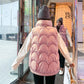 Women's Sleeveless Jacket Quilted Solid Stand Collar Zipper Ladies Casual Winter Vest Pockets Fashion Waistcoat for Female