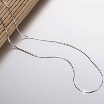 Silver Plated Necklace Jewelry Birthday Gift Short Clavicle Necklace Snake Bone Chain