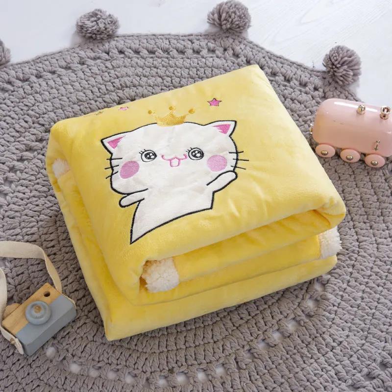 Winter Plush Warm Baby Quilt Newborn Baby Quilt Small Wool Blanket Children's Quilt Thickened In Autumn and Winter