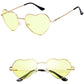 Heart Shaped sunglasses woman Lovely shades Sun Glasses for women candy color metal frame girl sungl