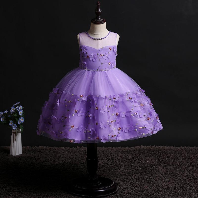 Summer Girls Dress Petal Embroidery Children's Photo Photography Clothing In The Big Children's Tutu Skirt Net Gauze Skirt