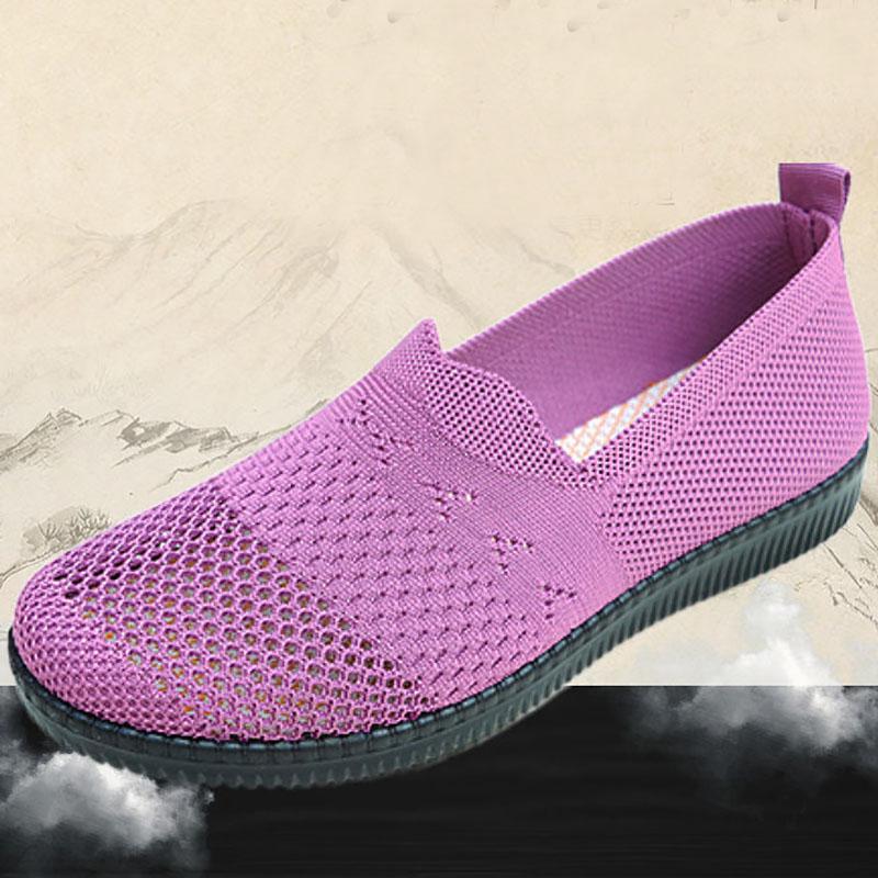 Old Beijing Soft-soled Cloth Shoes Women Middle-aged and Elderly Mother Shoes Net Shoes Women's Breathable Elderly Shoes