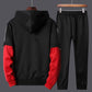 WTEMPO Men Sports Suit Hooded Pullover Suit Spring Campus Sportswear Casual Loose Clothing for Youth