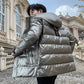 Winter Trend Hooded Cotton-padded Jacket Men's Cotton-padded Jacket Youth Shiny Surface Jacket Korean Style Slim Thick Warm Short Coat