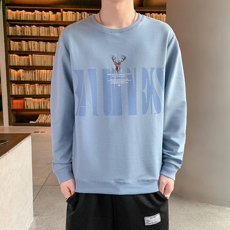 Spring and Autumn Sweater Men's Round Neck Long-sleeved T-shirt Young Students New Casual Jacket