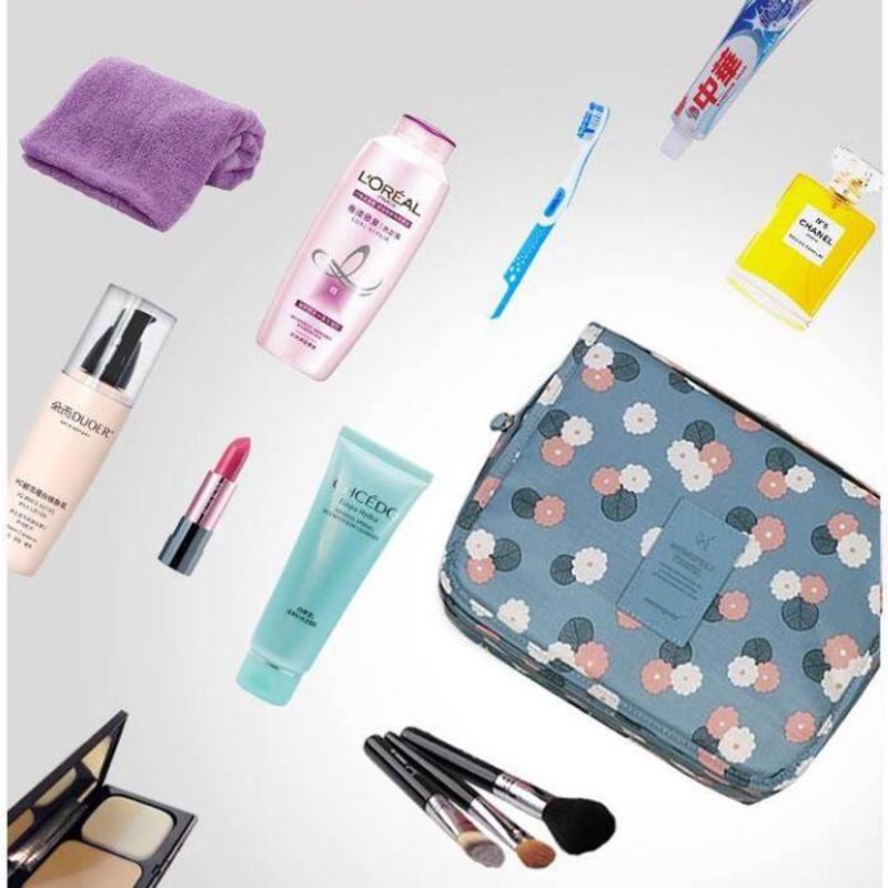 Foldable makeup bags Cosmetic bag Zippered case portable Hanging Toiletry Organizer for Women Girls