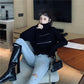 Women's Solid Color Trendy Fashion Zipper Slim Bottoming Sweater High Neck Tassel Short Knit Sweater