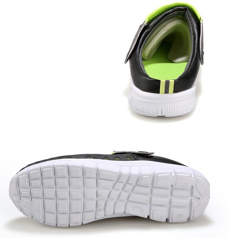 Summer Couple Mesh Sandals Casual Hollow Breathable Men's and Women's Beach Shoes Large Size Solid Color Half-slip Sandals