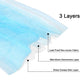 Children's dust-proof disposable earmuffs 3-layer dust mask face Protective masks for children