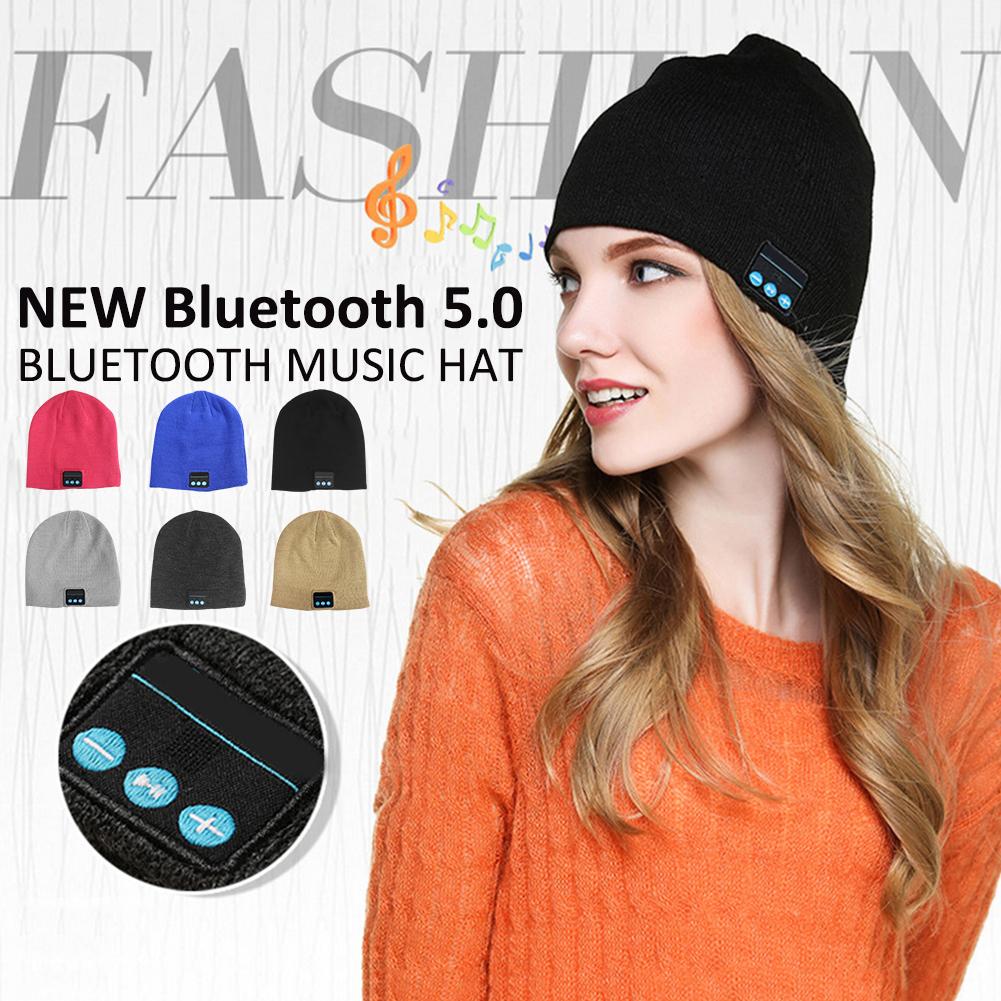 Winter Bluetooth Earphone Wireless Headphone Hat Headset with Mic Sport Hat Sony Stereo Music Caps