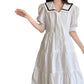 Summer Women's Tie Pompous Graceful Dress Simple Elegant Loose Slim Mid Long Pleated Solid Dress