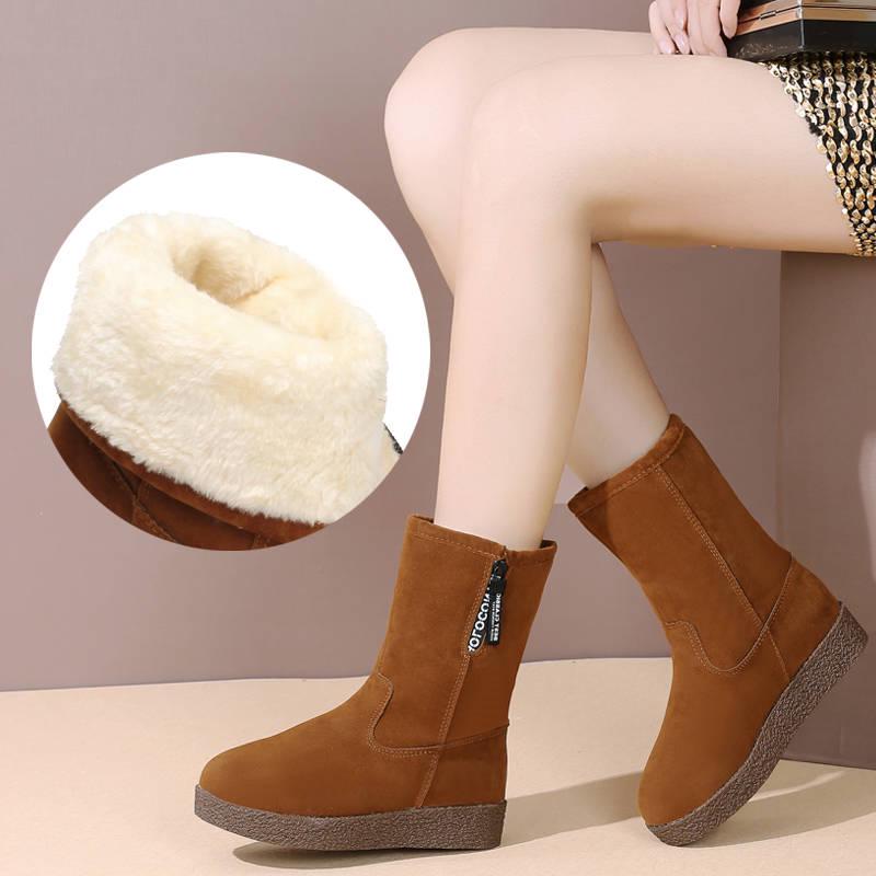Women Boots Winter Waterproof Non-slip Snow Boots Women Winter Shoes Thick Fur Platform Ankle Boot
