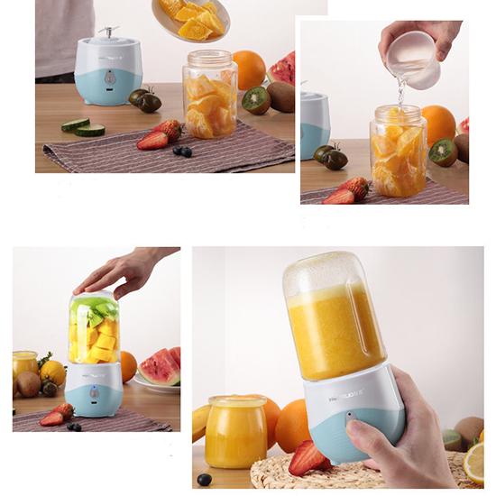 350ml Mini Portable Juicer Squeezer USB Rechargeable Smoothie Blender Machine Mixer Mini Juice Cup