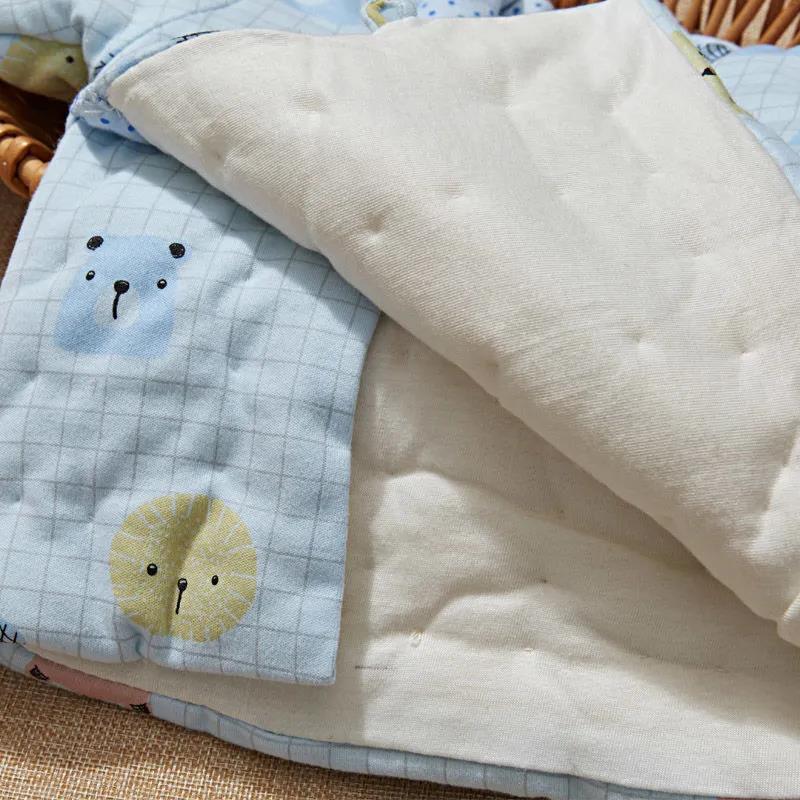 Newborn Winter Cotton-padded Clothes Baby Foot-wrapped Warm Suit Solid Color Small Fresh Floral Pattern Handmade Cotton Padded Jacket