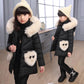 Kids Fashion Casual Girl 'S Winter Warm Thicker Jacket Full Sleeve Hooded 3 Pcs Suit Outerwear Coats