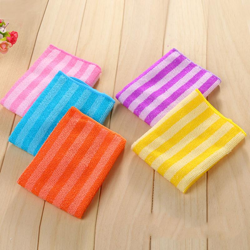 5/10pcs Cleaning Cloth High Efficient Anti-grease Dish Cloth Washing Towel Kitchen Cleaning Wiping Rags