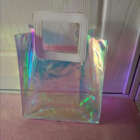 1pcs Women Clear Handbag Waterproof for Bathing Swimming Beach Shopping Bag Portable Transparent Bag