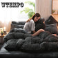 Coral Plush Thickened Four Piece Set Milk Double-sided Plush Quilt Cover Winter Magic Flannel Bedding