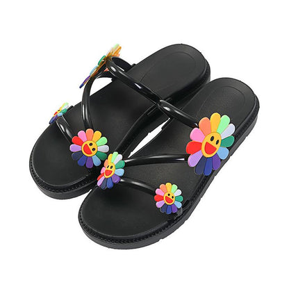 Ladies Slippers Summer Wear Soft-soled All-match Sandals and Slippers Female Students Out Thick-soled Non-slip Shoes