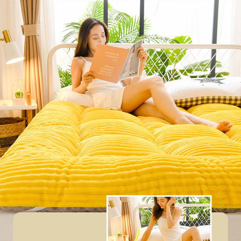 Winter Milk Velvet Mattress Household Sleeping Mat Bed Mattress Mat Double Dormitory Thickening Single Upholstery