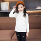 High-neck Knitted Sweater Boys Girls Autumn Winter New Without Velvet Plus Thickening Small Medium Large Children's Bottoming