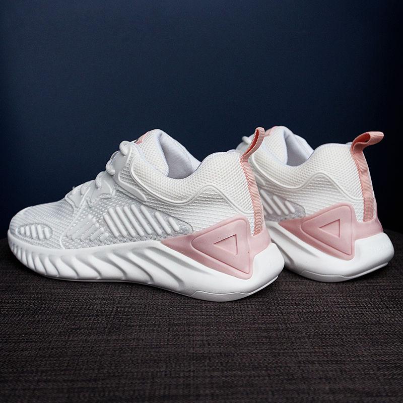 Women's Cushion Running Shoes Breathable Sneakers Textile Sport Shoes White Casual Shoes for Women