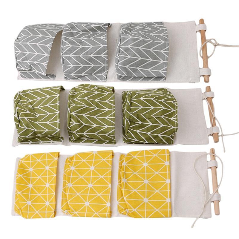 Fabric Cotton Pocket Wall Hanging Storage Bags