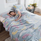 Flannel Blanket Solid Soft Living Room Bedroom Air Conditioning Bed Blanket Sofa Bed Sleeping Blanket Multifunctional Four Seasons Cover Blanket Quilt