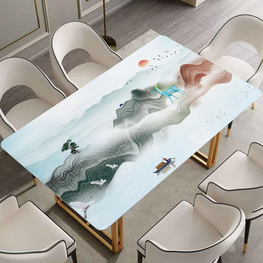 Nordic Minimalist Style PVC Tablecloth 3D Three-dimensional Pattern Tablecloth Waterproof Anti-scald and Oil-proof Dining Table Coffee Table Table Mat