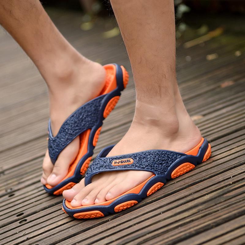 Summer Color Men's Non-slip Beach Sandals Casual Flat Shoes Fashion Slippers