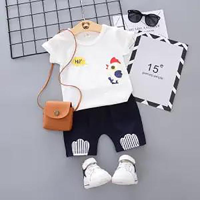 Baby Boys Girls Cartoon Clothes Outfit Suit Cute Children Summer Cotton 1 2 3 Years Kids Boys Clothes Sets T-Shrit+Shorts