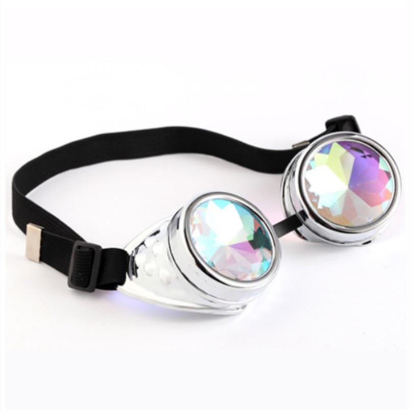 Retro Gothic Kaleidoscope Glasses Steampunk Goggles Sunglasses Men Women Welding Cyber Punk Eyeglass
