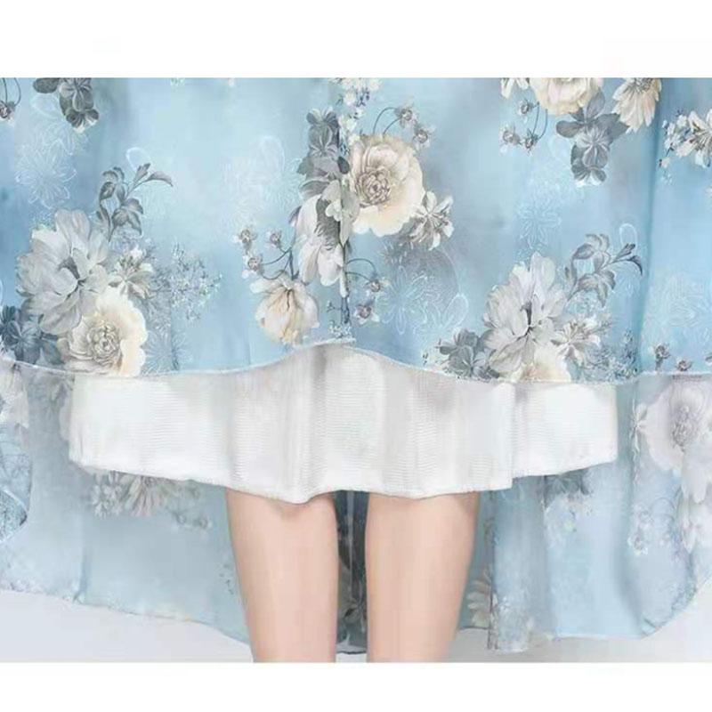 Chiffon Swing Skirt Printed Midi Skirt High Waist Skirt Fashion Versatile