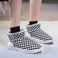 Autumn and Winter Snow Boots Women's Thickened Fleece Waterproof and Non-slip Cotton Shoes