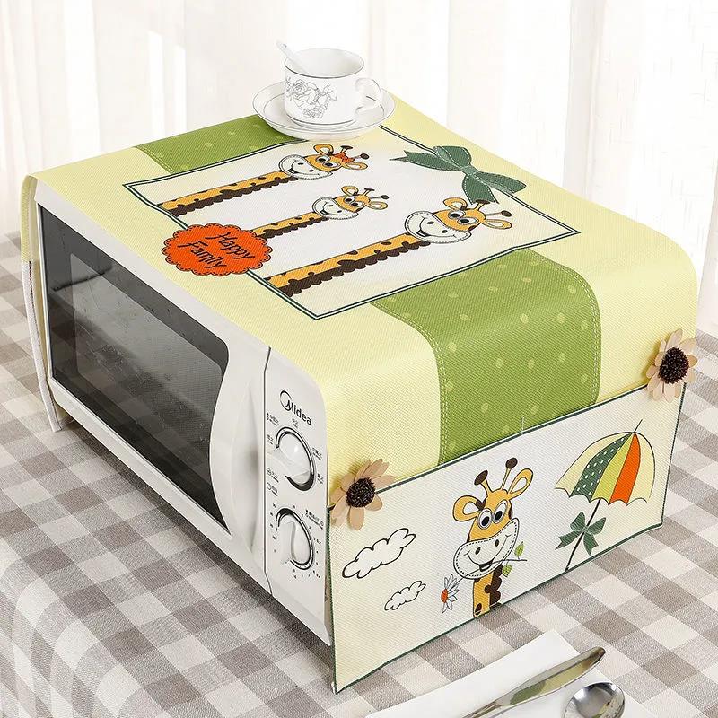 Waterproof Cartoon Microwave Oven Cover Digital Printing Household Microwave Oven Cover Cloth Dust Cover Universal Thickening
