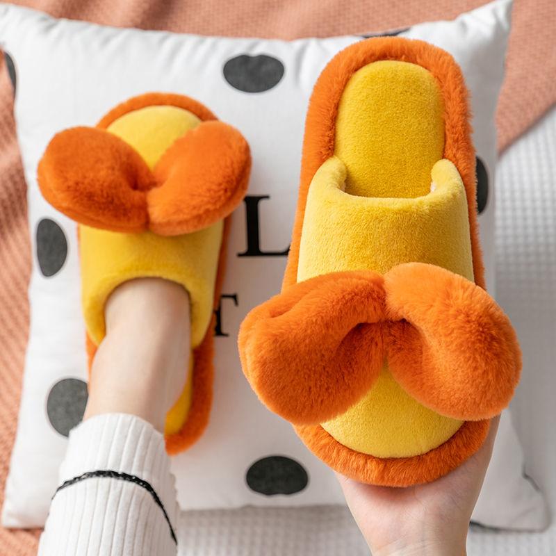 Indoor Slippers, Warm and Comfortable Flat Shoes Home Leisure Suitable for Autumn and Winter
