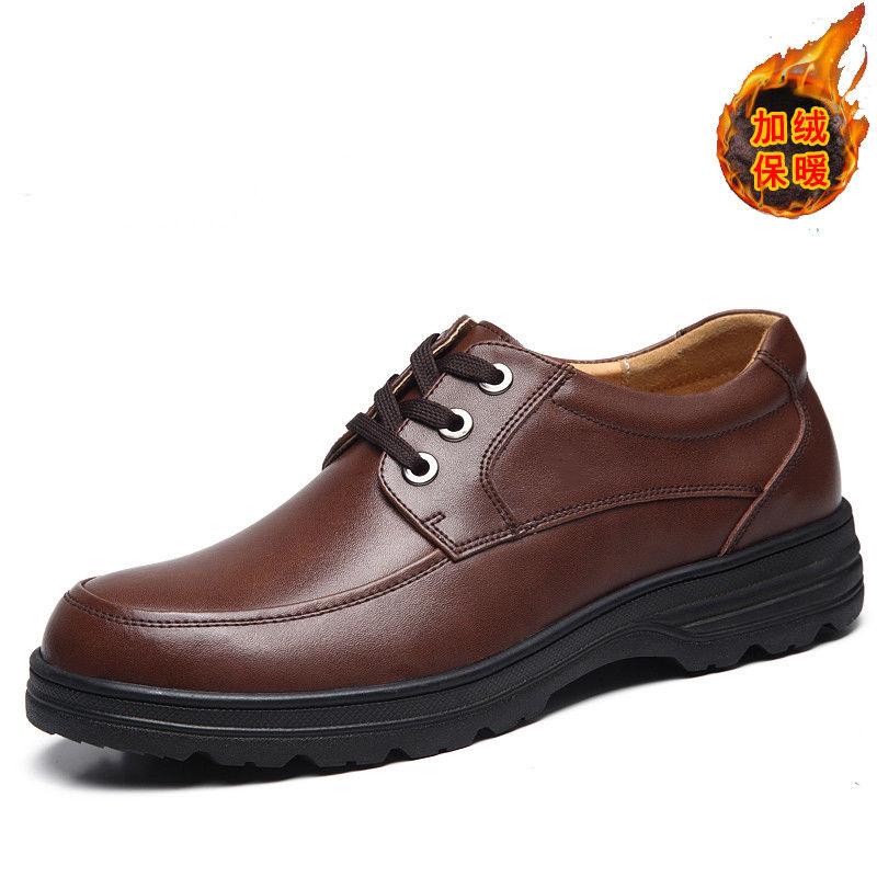 Casual Shoes Male Autumn and Winter Business Thick Bottom Soft Shoes