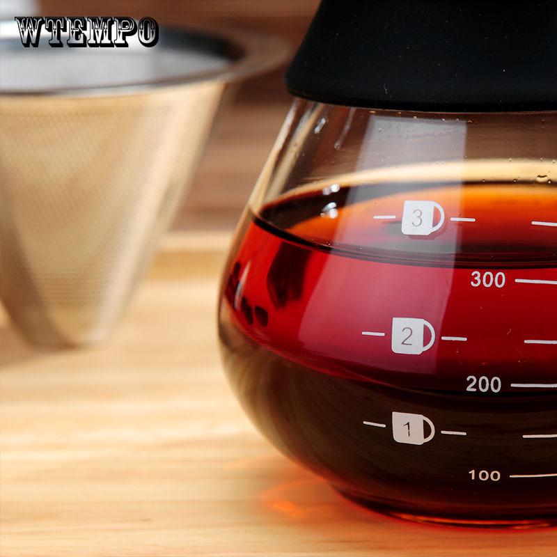 Drip Coffee Maker 400ml High Borosilicate Glass Pour-over Manual High Temperature Resistant
