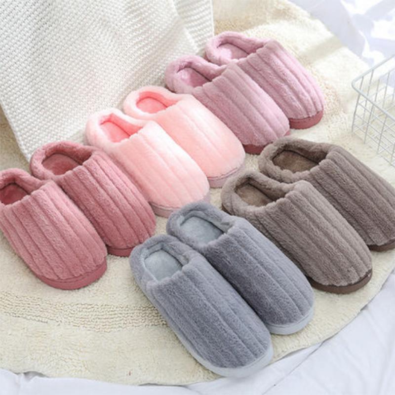 Autumn and Winter Home Indoor Warmth Couple Plush Household Non-slip Platform Confinement Shoes