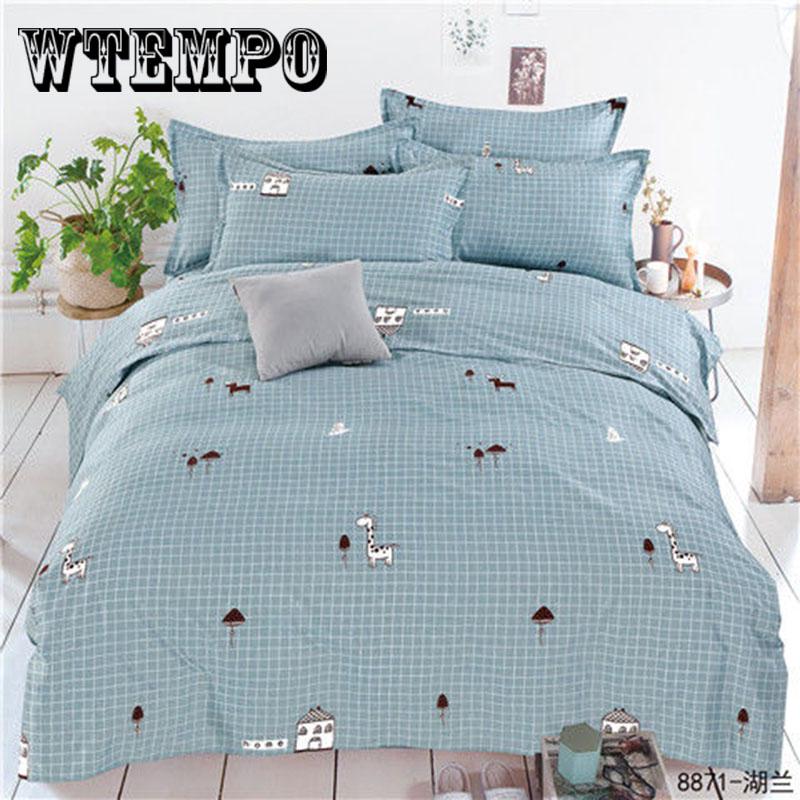 Animal Giraffe Bedding Set  Cover Bed Sheet Pillow Cases 4pcs Queen Sizey Bedclothes