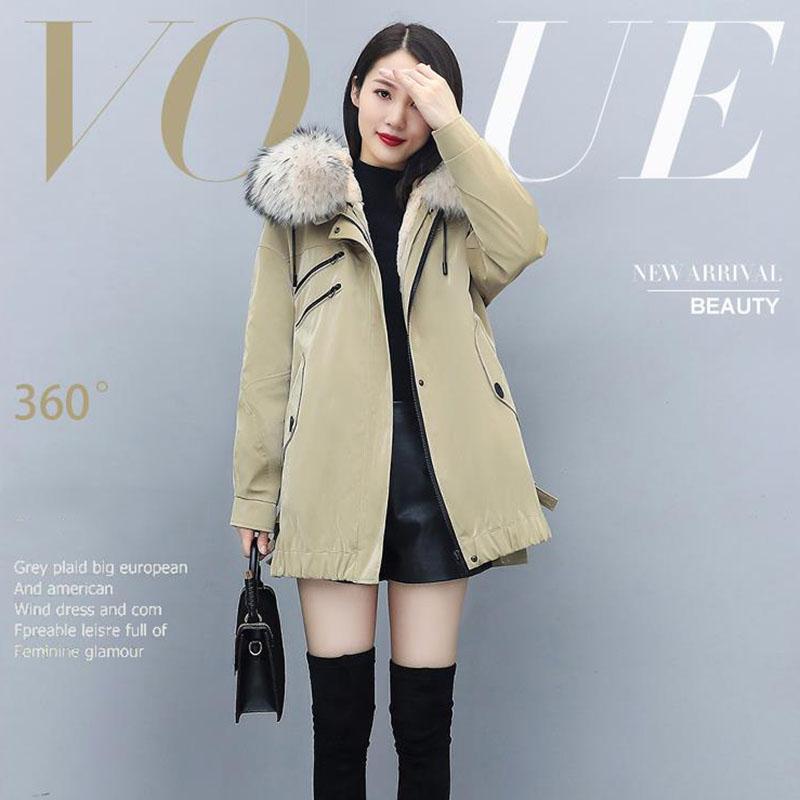 Parkas Women's Down Padded Jacket Women's Mid-length Korean Style Loose Thick Padded Winter Coat