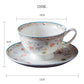 English Ceramic Coffee Cup and Saucer Set European Style Afternoon Tea Set Creative Ceramic Simple Household Red Tea Cup