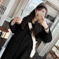 Spring & Fall Woolen Coat Solid Color Long Jacket Trend Temperament Top Casual Slim Windbreaker Over The Knee