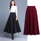 Skirts Mid-length Large Swing A-line Skirts Spring and Autumn Large Size All-match High Belt Pocket Dancing Skirts