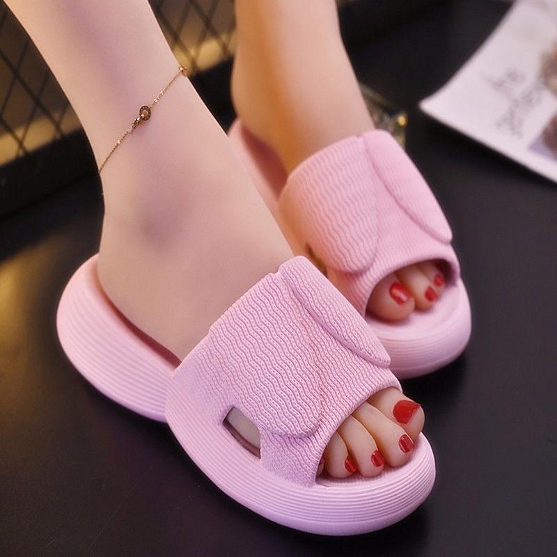 Sandals and Slippers Ladies Thick Bottom Summer Student Bathroom Slippers Non-slip Outer Wear Fashion All-match Beach Shoes