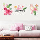 New Cartoon Wall Stickers Parrots Rose Flower Home Decor Wall Decal For Living Room Kids Room Mural