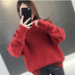 Autumn Winter Thick Sweater Women Knitted Ribbed Pullover Sweater Long Sleeve Turtleneck Jumper Soft Warm