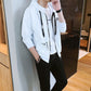 Spring and Autumn Men's Sweatshirt Set Korean Slim Jacket Hooded Sportswear Clothes + Pants