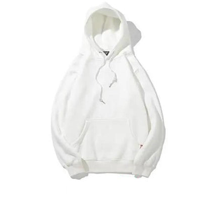 Pure Color Simple Hooded Plus Velvet Sweater Couple Thickened Hoodies Autumn and Winter Student Jacket Tide
